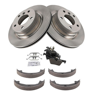 TRQ® - Disc Brake Kit with Ceramic Pads and Shoes