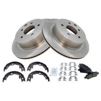 TRQ® - Disc Brake Kit with Ceramic Pads and Shoes