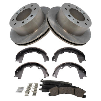 TRQ® - Disc Brake Kit with Ceramic Pads and Shoes