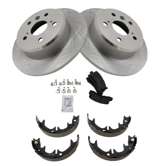 TRQ® - Disc Brake Kit with Ceramic Pads and Shoes