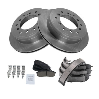 TRQ® - Disc Brake Kit with Ceramic Pads and Shoes