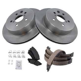 TRQ® - Disc Brake Kit with Ceramic Pads and Shoes