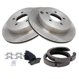 TRQ® - Disc Brake Kit with Ceramic Pads and Shoes