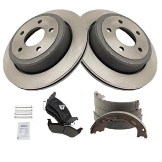 TRQ® - Disc Brake Kit with Ceramic Pads and Shoes