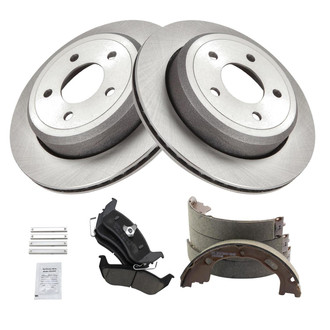 TRQ® - Disc Brake Kit with Ceramic Pads and Shoes
