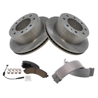 TRQ® - Rear Disc Brake Kit with Ceramic Pads and Shoes
