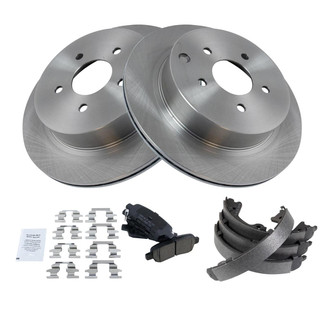 TRQ® - Disc Brake Kit with Ceramic Pads and Shoes