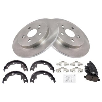 TRQ® - Disc Brake Kit with Ceramic Pads and Shoes