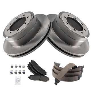TRQ® - Disc Brake Kit with Ceramic Pads and Shoes