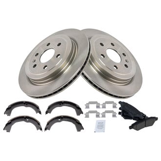 TRQ® - Disc Brake Kit with Ceramic Pads and Shoes