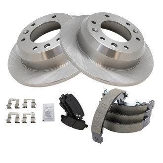 TRQ® - Disc Brake Kit with Ceramic Pads and Shoes