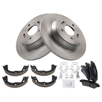 TRQ® - Disc Brake Kit with Ceramic Pads and Shoes