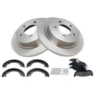 TRQ® - Disc Brake Kit with Ceramic Pads and Shoes