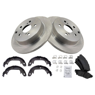 TRQ® - Disc Brake Kit with Ceramic Pads and Shoes