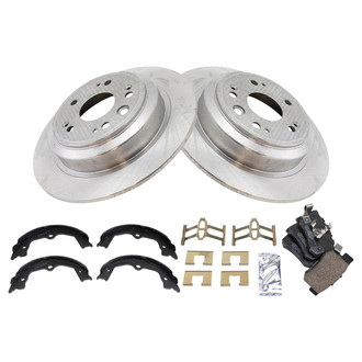TRQ® - Disc Brake Kit with Ceramic Pads and Shoes