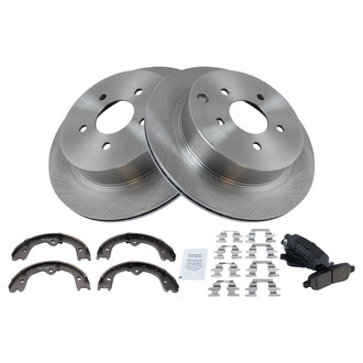TRQ® - Disc Brake Kit with Ceramic Pads and Shoes