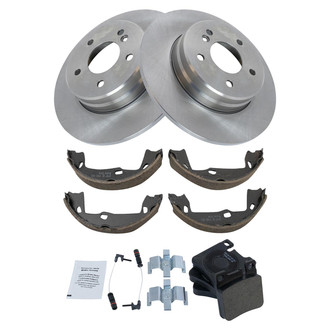 TRQ® - Rear Disc Brake Kit with Ceramic Pads and Shoes
