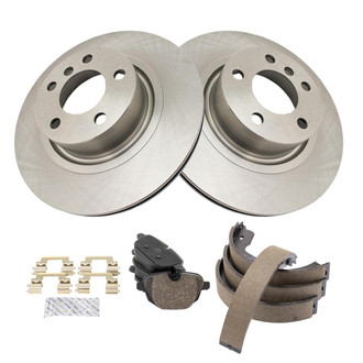 TRQ® - Disc Brake Kit with Ceramic Pads and Shoes