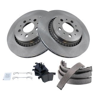 TRQ® - Disc Brake Kit with Ceramic Pads and Shoes