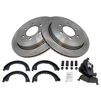 TRQ® - Disc Brake Kit with Ceramic Pads and Shoes