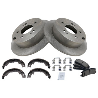 TRQ® - Disc Brake Kit with Ceramic Pads and Shoes