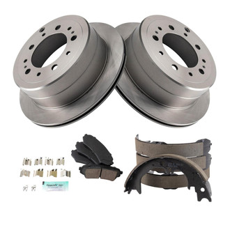 TRQ® - Disc Brake Kit with Ceramic Pads and Shoes