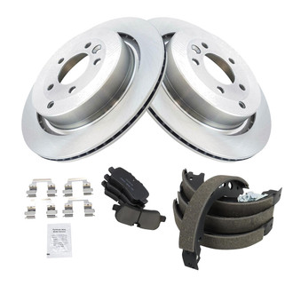 TRQ® - Disc Brake Kit with Ceramic Pads and Shoes