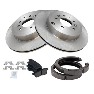 TRQ® - Disc Brake Kit with Ceramic Pads and Shoes