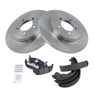 TRQ® - Disc Brake Kit with Ceramic Pads and Shoes
