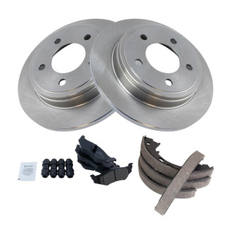 TRQ® - Disc Brake Kit with Ceramic Pads and Shoes
