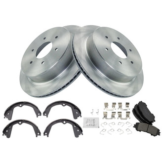 TRQ® - Disc Brake Kit with Ceramic Pads and Shoes