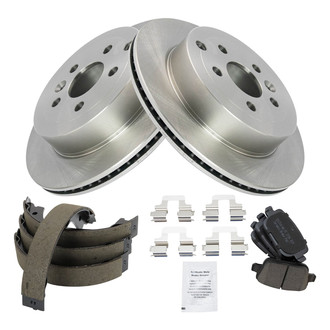 TRQ® - Disc Brake Kit with Ceramic Pads and Shoes
