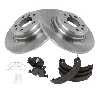 TRQ® - Disc Brake Kit with Ceramic Pads and Shoes