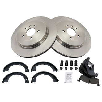 TRQ® - Disc Brake Kit with Ceramic Pads and Shoes