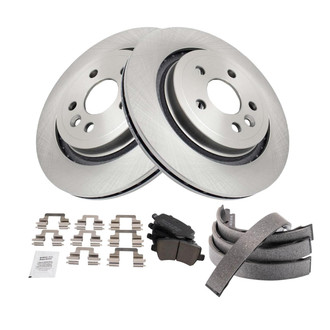 TRQ® - Rear Disc Brake Kit with Ceramic Pads and Shoes