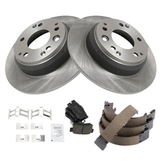 TRQ® - Disc Brake Kit with Ceramic Pads and Shoes