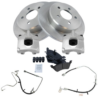 TRQ® - Disc Brake Kit with Ceramic Pads, Calipers and Hoses