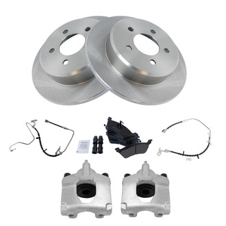 TRQ® - Disc Brake Kit with Semi-Metallic Pads, Calipers and Hoses