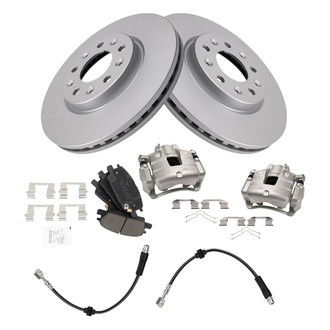 TRQ® - Front Disc Brake Kit with Ceramic Pads, Calipers and Hoses