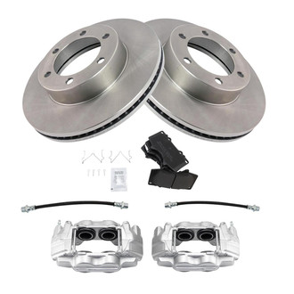 TRQ® - Disc Brake Kit with Semi-Metallic Pads, Calipers and Hoses