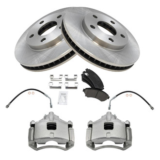 TRQ® - Front Disc Brake Kit with Ceramic Pads, Calipers and Hoses