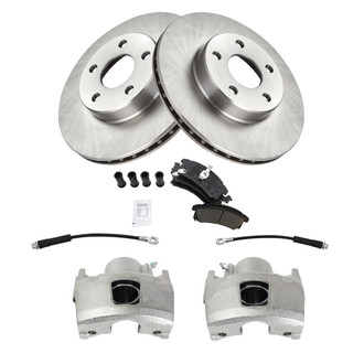 TRQ® - Front Disc Brake Kit with Ceramic Pads, Calipers and Hoses