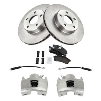 TRQ® - Disc Brake Kit with Semi-Metallic Pads, Calipers and Hoses
