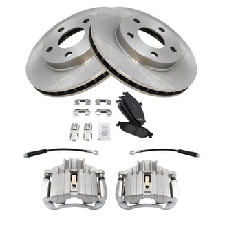 TRQ® - Disc Brake Kit with Ceramic Pads, Calipers and Hoses