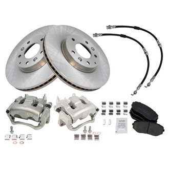 TRQ® - Front Disc Brake Kit with Ceramic Pads, Calipers and Hoses