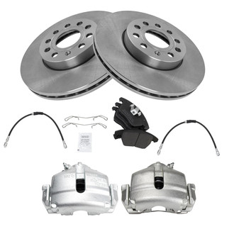 TRQ® - Disc Brake Kit with Semi-Metallic Pads, Calipers and Hoses