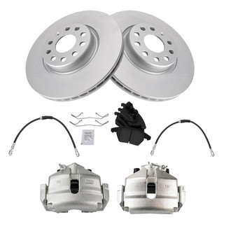 TRQ® - Front Disc Brake Kit with Ceramic Pads, Calipers and Hoses