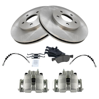 TRQ® - Disc Brake Kit with Ceramic Pads, Calipers and Hoses