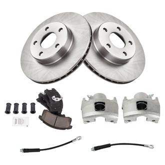 TRQ® - Disc Brake Kit with Ceramic Pads, Calipers and Hoses