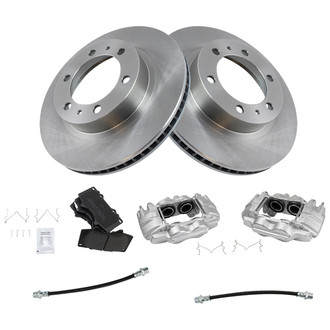 TRQ® - Disc Brake Kit with Semi-Metallic Pads, Calipers and Hoses